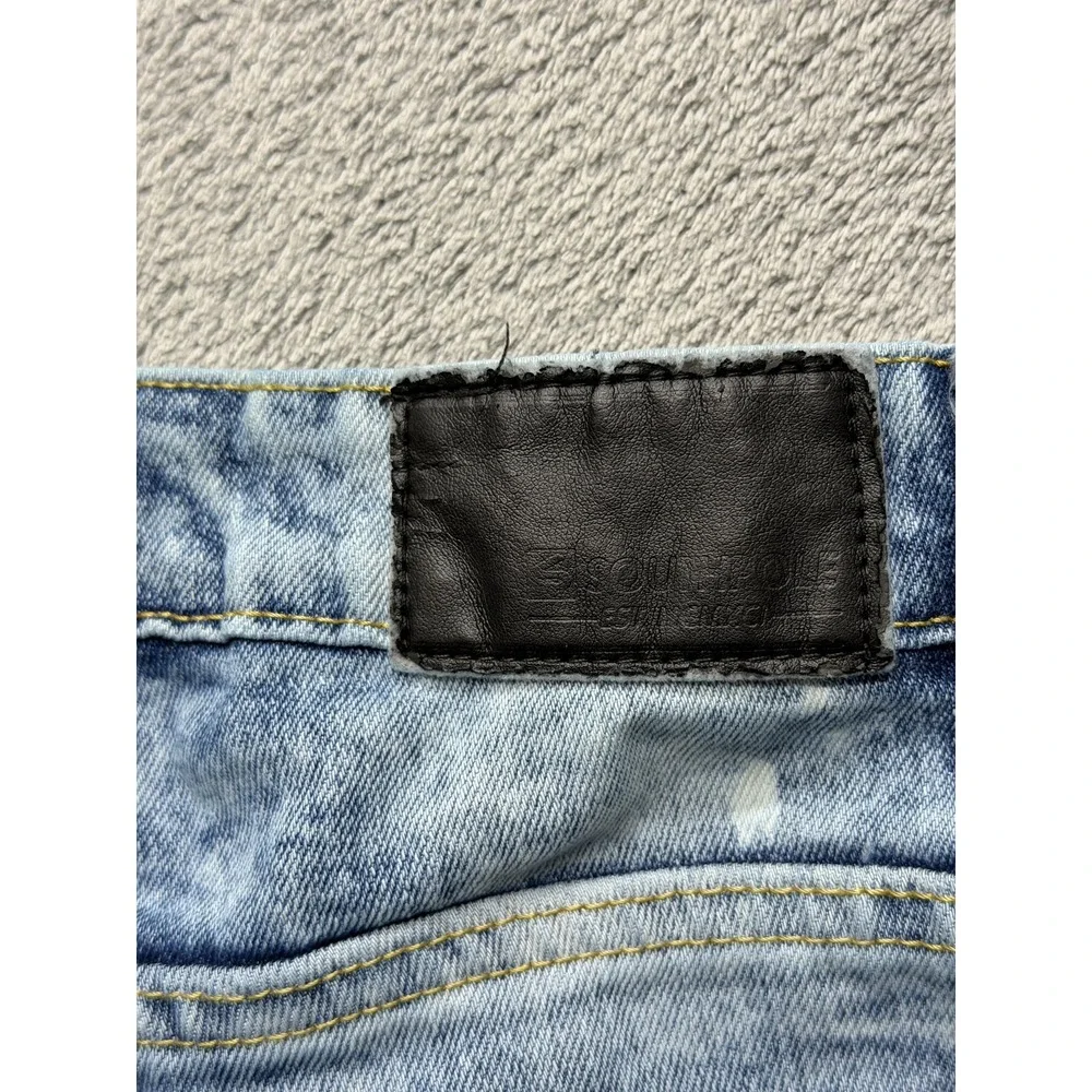 Southpole Jean Men Measured 32x29 Light Blue Acid Wash Skinny Tapered Streetwear